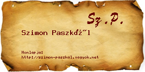Szimon Paszkál névjegykártya